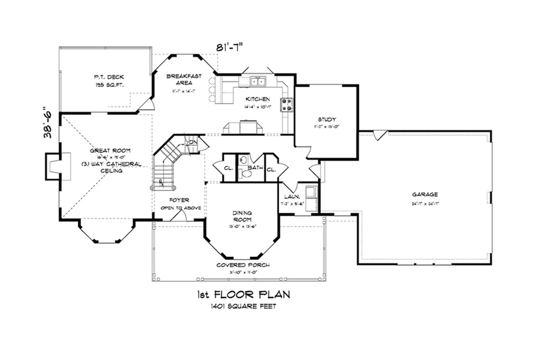 Hughston's Hideaway 3 Bedroom Modern Farmhouse Floor Plan